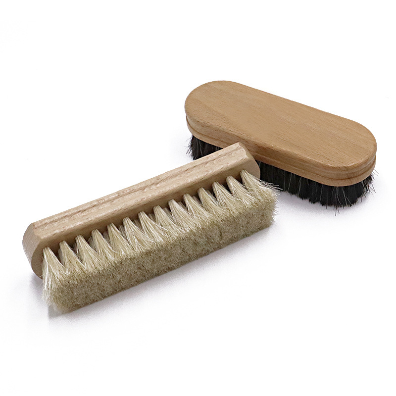 Foreign Trade Cross-border High Quality Horse Hair Shoe Brush Household Pure Horse Hair Laundry Brush Beech Soft Brush Small White Shoes Casual Shoe Protection