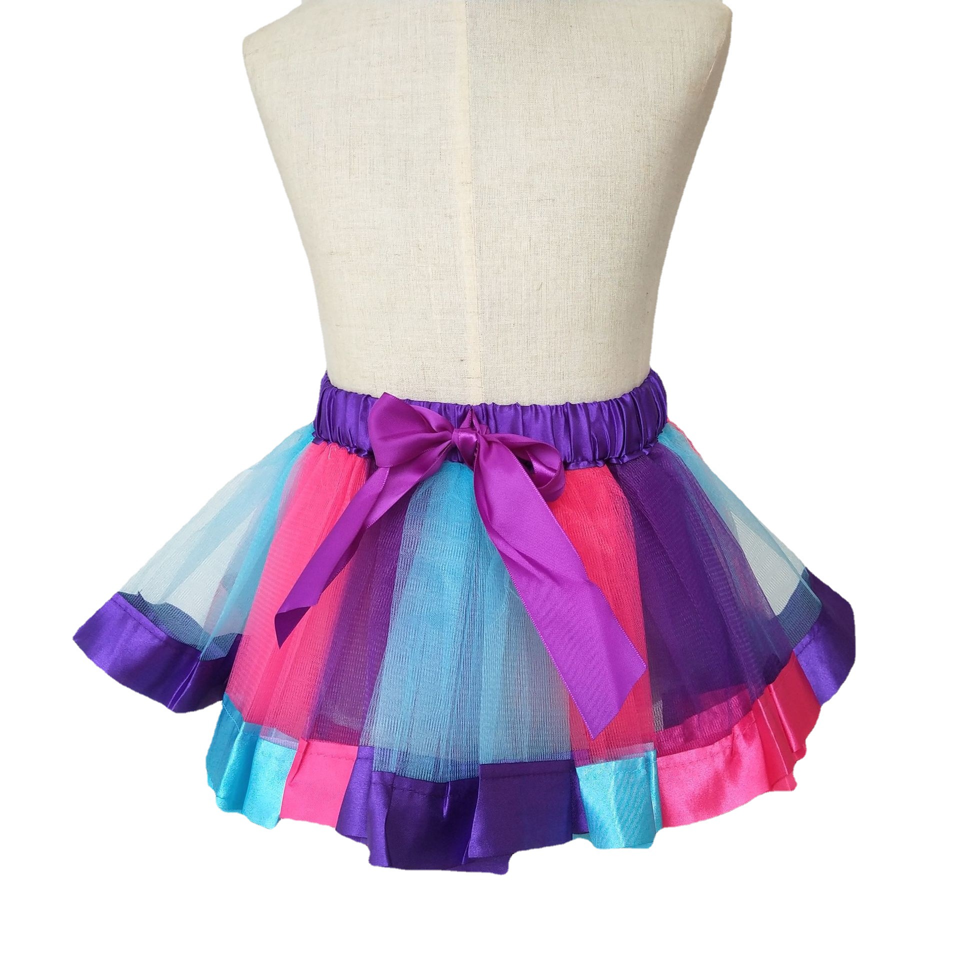 Foreign Trade Girl's Six Color TUTU Rainbow Skirt Children's Skirt Mesh Skirt AliExpress