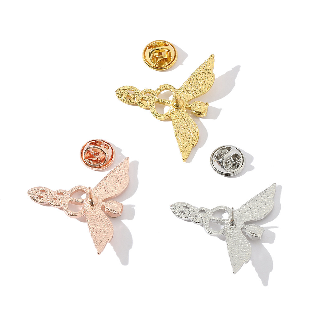 Foreign trade jewelry European and American personality angel wings brooch trend corsage accessories clothing badge factory direct sales
