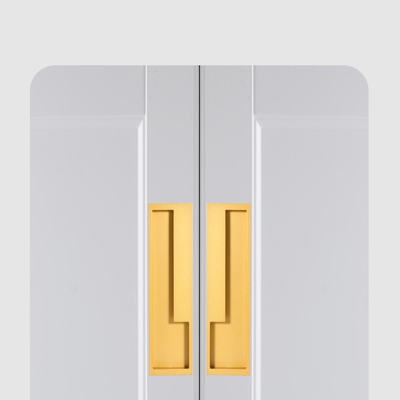 Modern minimalist embedded aluminum alloy wardrobe cabinet door handle/bedroom wardrobe anti-collision embedded small pull