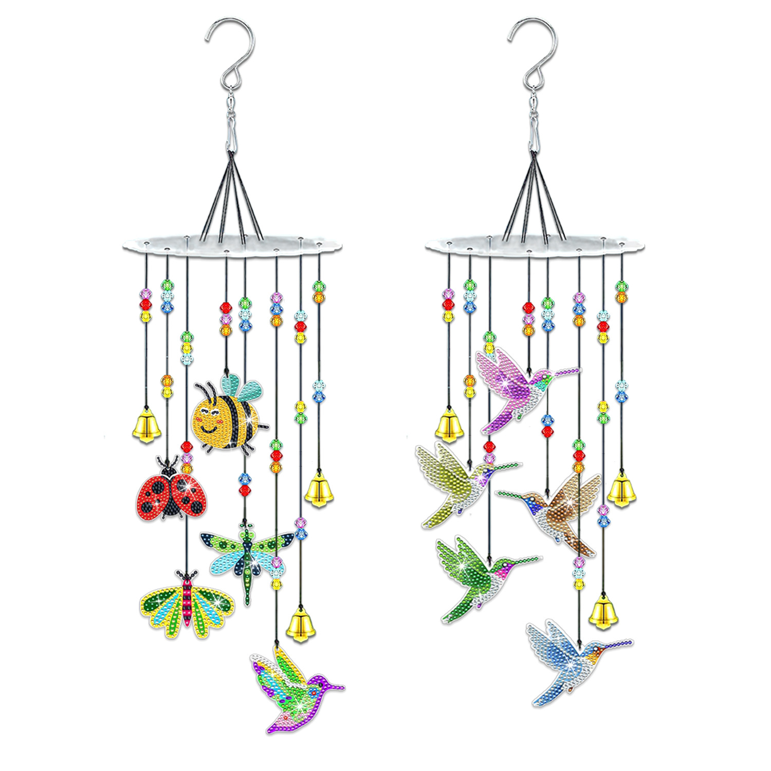 diamond painting wind chime creative diy acrylic crafts sun catcher bird bedroom decoration pendant point diamond painting