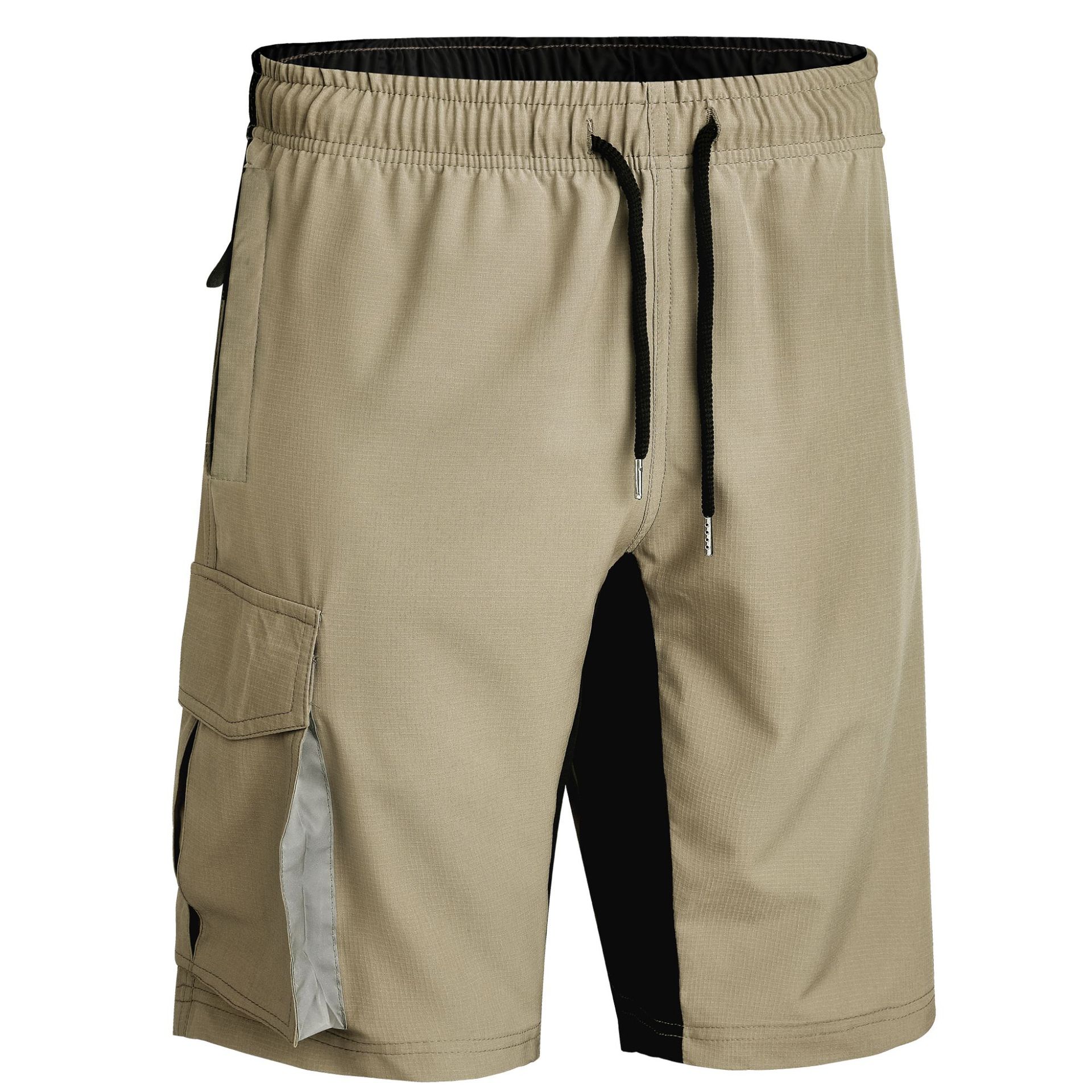 American Size Men's Quick-drying Drawstring Cycling Shorts Foreign Trade Large Size Contrast Casual Lycra Breathable Stretch Climber Pants