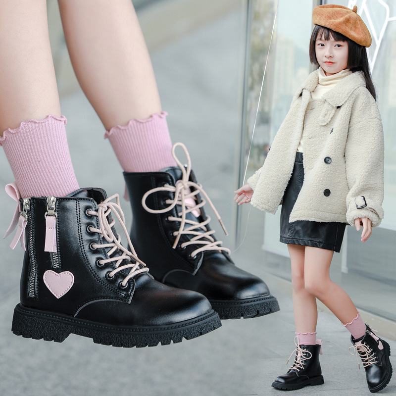 女の子のマーティンブーツ冬2023新型韓国版英倫風児童ショートブーツ中の子供の赤ちゃんブーツ|undefined