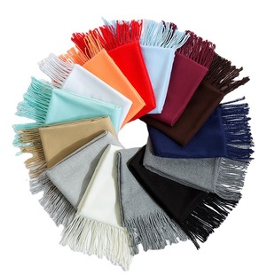 2023 autumn and winter New pure color cashmere scarf decorative warm wool scarf thickened scarf shawl manufacturer scarf