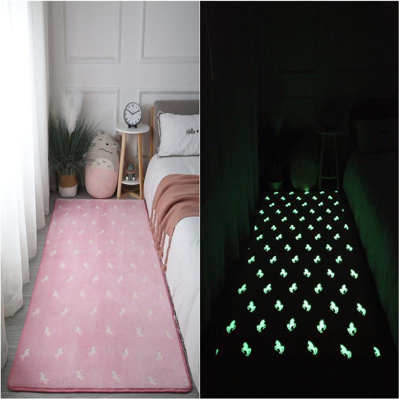Factory Wholesale Machine Washable Modern Simple Bedroom Bedside Blanket Living Room Room Coffee Table Floor Mat Home Luminous Carpet