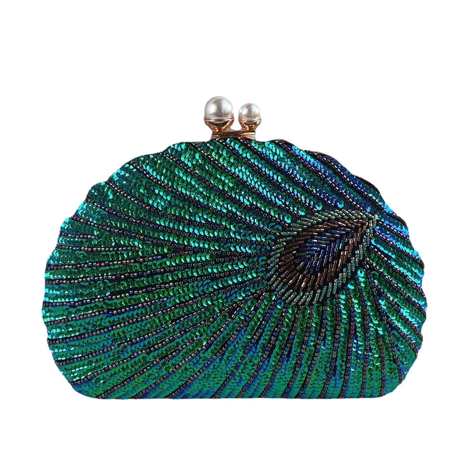 Cross-border spot retro Chinese style heavy craft beaded embroidery bag evening wear portable evening bag cheongsam clutch bag perfect match