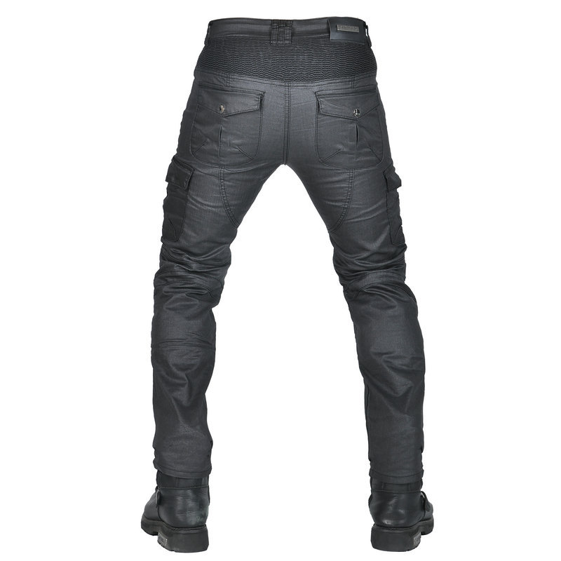 VOLERO Vorum Gong Motorcycle Jeans Men's Coated Vintage Biker Pants Multi-Pocket Casual Tooling Riding Pants