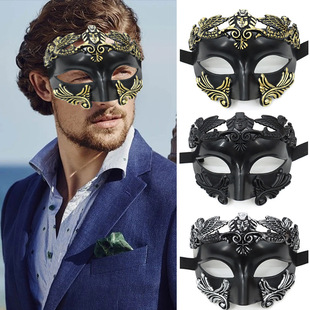 Cross-border Halloween Venice Ancient Greek and Roman Mask Egyptian Men Masquerade Samurai Mask