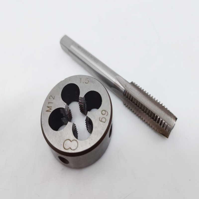 Tap die 2 pieces suit high speed steel straight groove tap alloy tool steel die M3-M30 thick and thin teeth wholesale