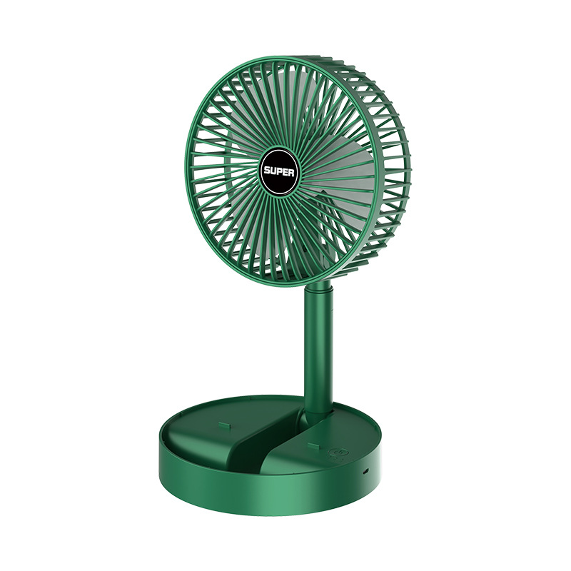 2023usb rechargeable small fan household folding floor desk fan household handheld dormitory bed desktop multifunctional