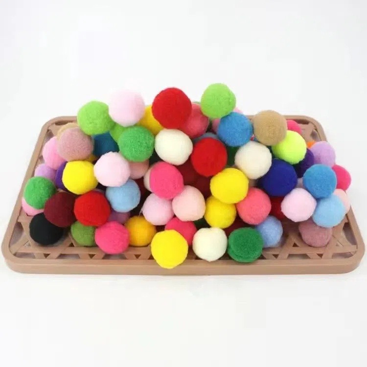 1-3cm size color ball Gradient red plush ball fur ball diy kindergarten handmade material cat play