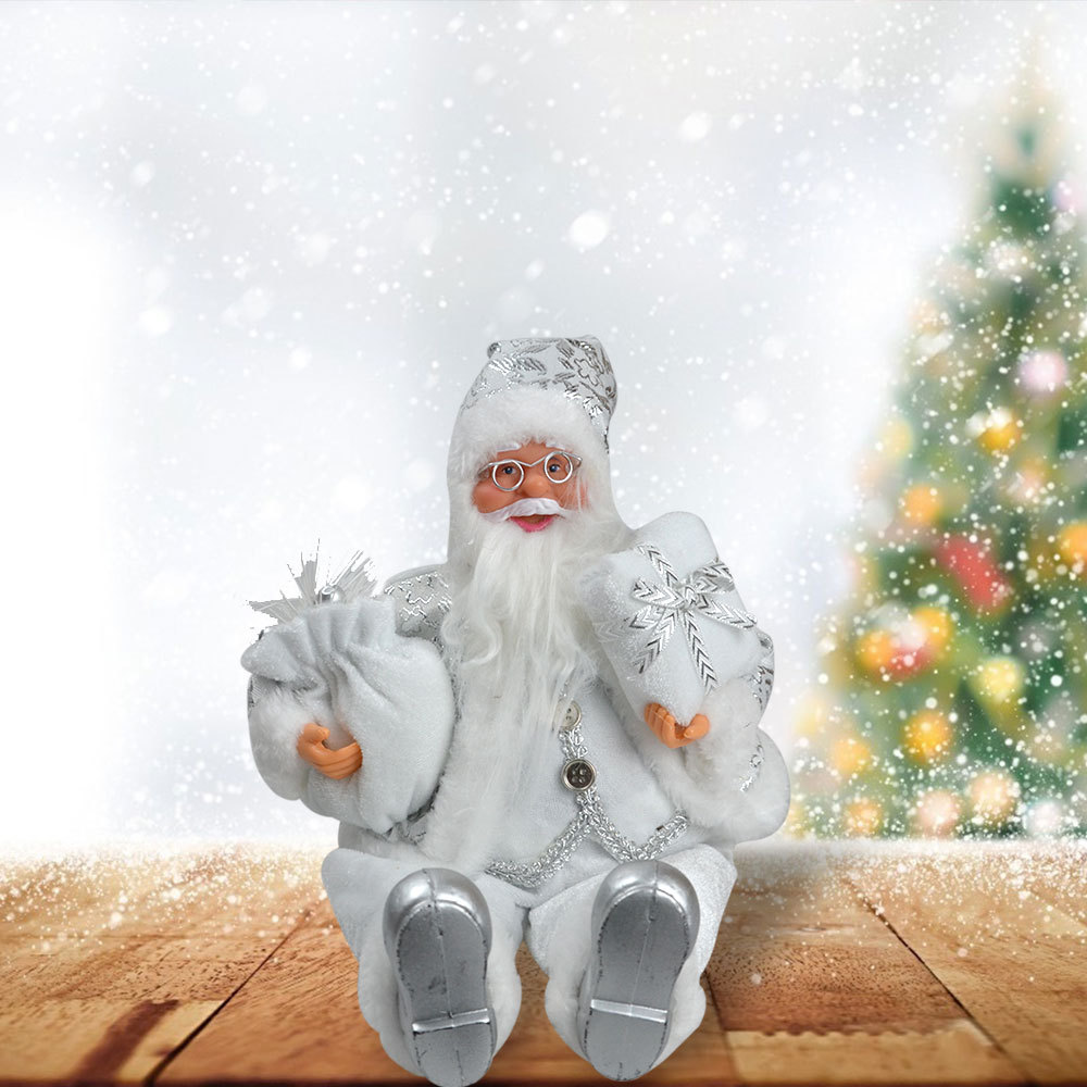Cross-border new Christmas decoration Christmas resin elderly ornaments standing sitting Santa resin Christmas decoration_voghion.com