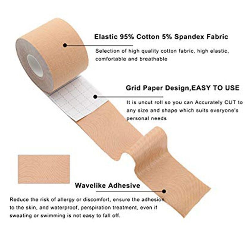 Cross-border lifting chest stickers boobtape invisible gathering sports tape muscle stickers non-woven silicone milk stickers wholesale