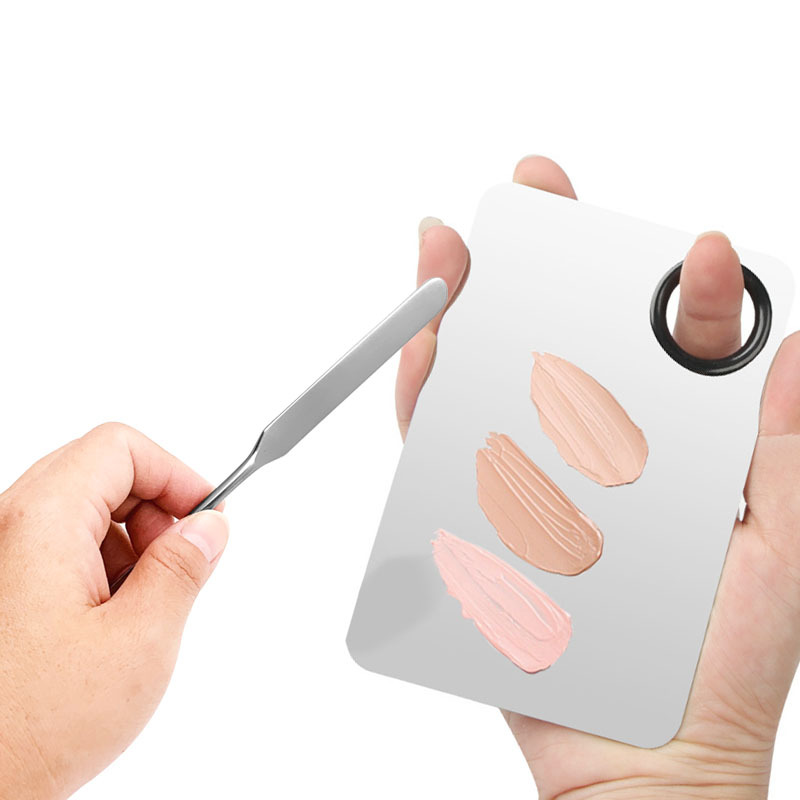 in stock wholesale stainless steel palette stick foundation shovel palette spatula double head glue tool scraper painting stirring rod