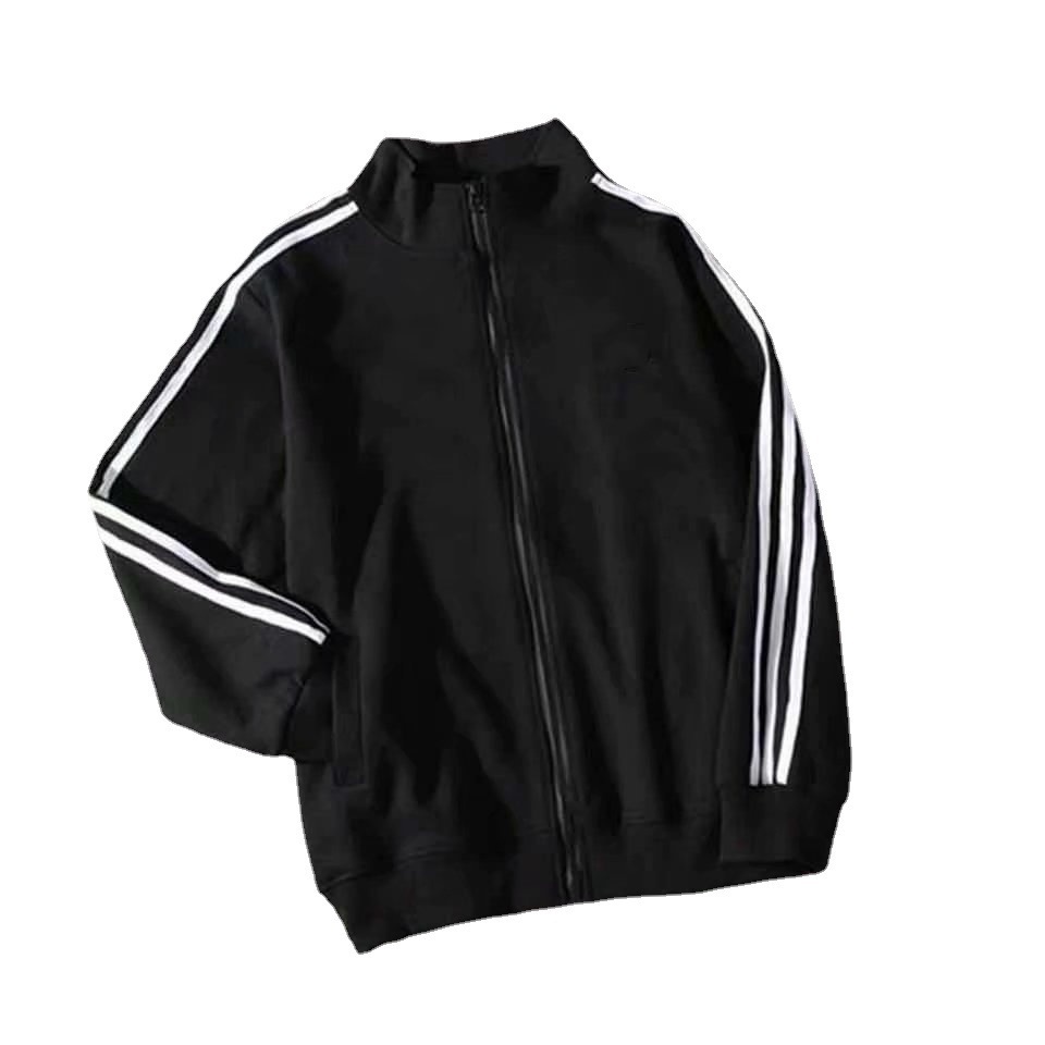 Sports Baseball uniform spring and summer new three bars coat female Korean thin jacket student black female loose bf fashion