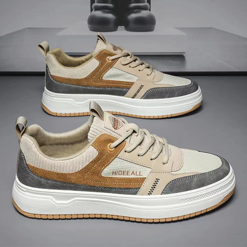 Men's shoes Autumn 2023 new men's board shoes men's Korean-style fashionable all-match non-slip wear-resistant sports casual leather shoes