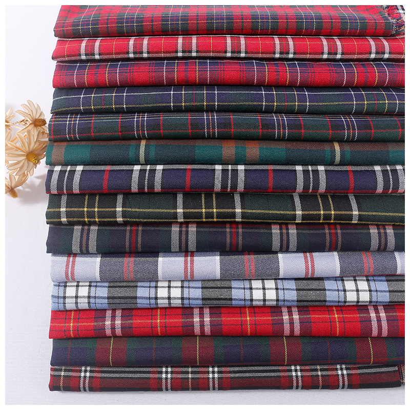 British style Scottish Plaid twill dyed plaid twill dyed plaid school dress fabric