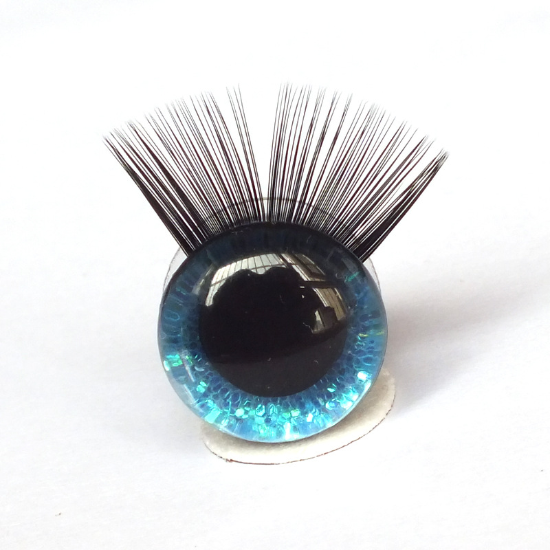 Foreign trade eyelash 12-35mm toy eye stereo eye glitter eyelash eye toy plush doll eyelash