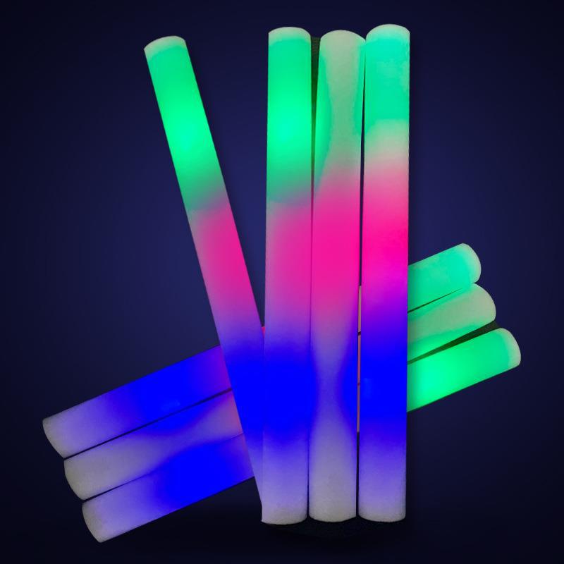 Светящаяся красочная губка Stick Концерт развеселить пены светящаяся палочка Красочная светодиодная светящаяся палочка флэш-пена