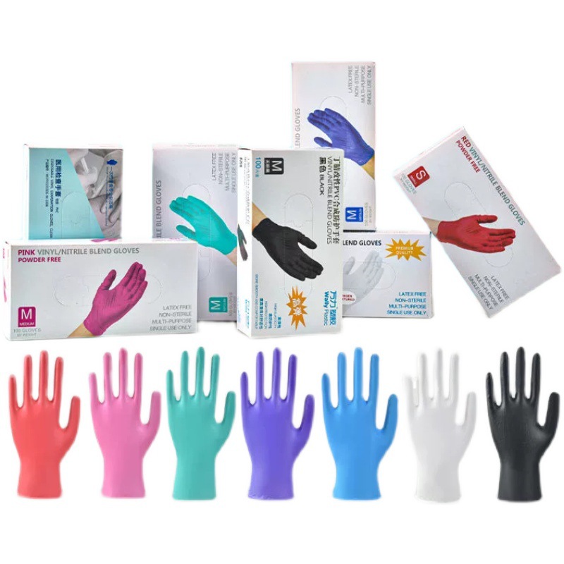 Disposable nitrile gloves PVC latex rubber thickened protective beauty kitchen catering food grade rubber