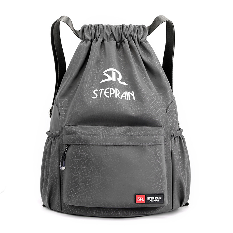 In stock wholesale outdoor travel bag nylon backpack large capacity fashion adjustable drawstring bag drawstring bag