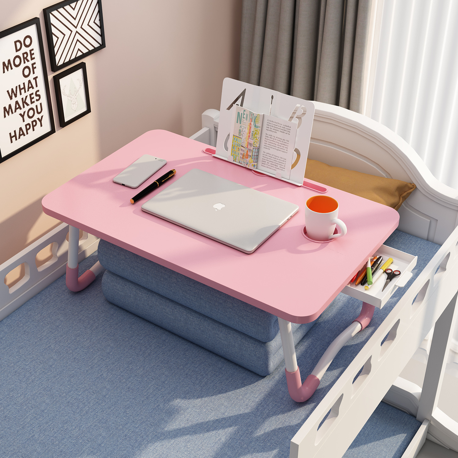 Bed Table Foldable Extra Large Simple Computer Desk Student Study Dormitory Multi-functional Small Table Bedroom Dining Table