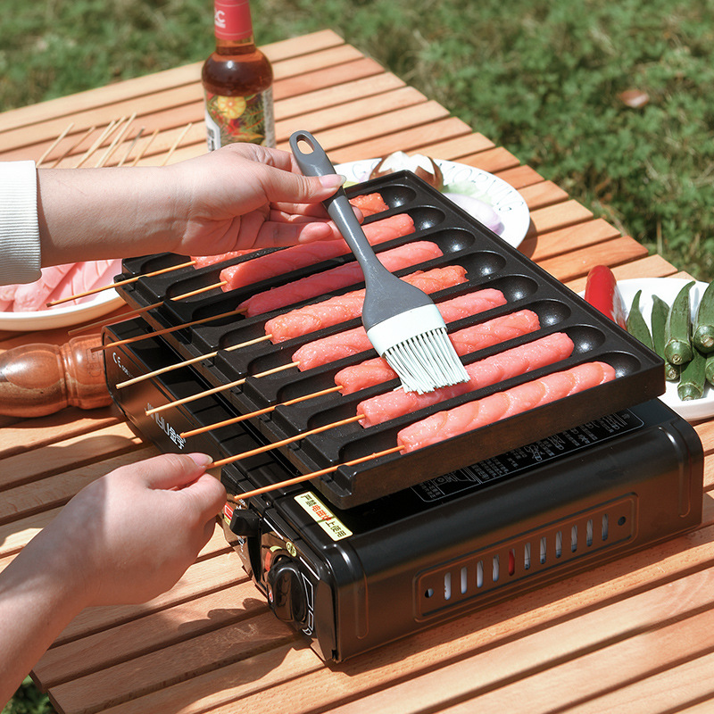 Commercial sausage roasting machine household gas cassette oven sausage roasting machine mold square stainless steel 8-tube secret sausage tray