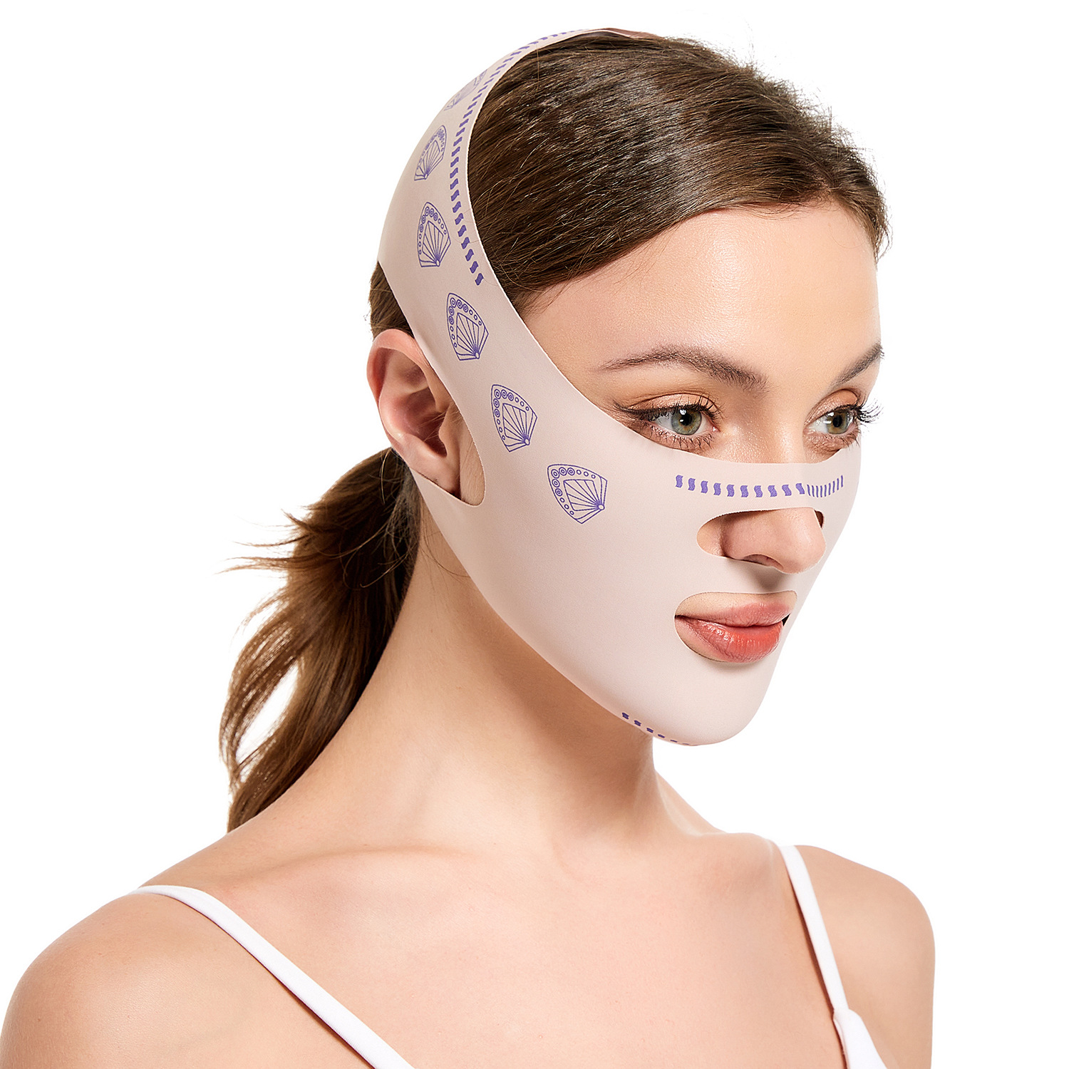 Facial headgear bandage v face mask double chin v face carving massage instrument facial lifting v face artifact brand