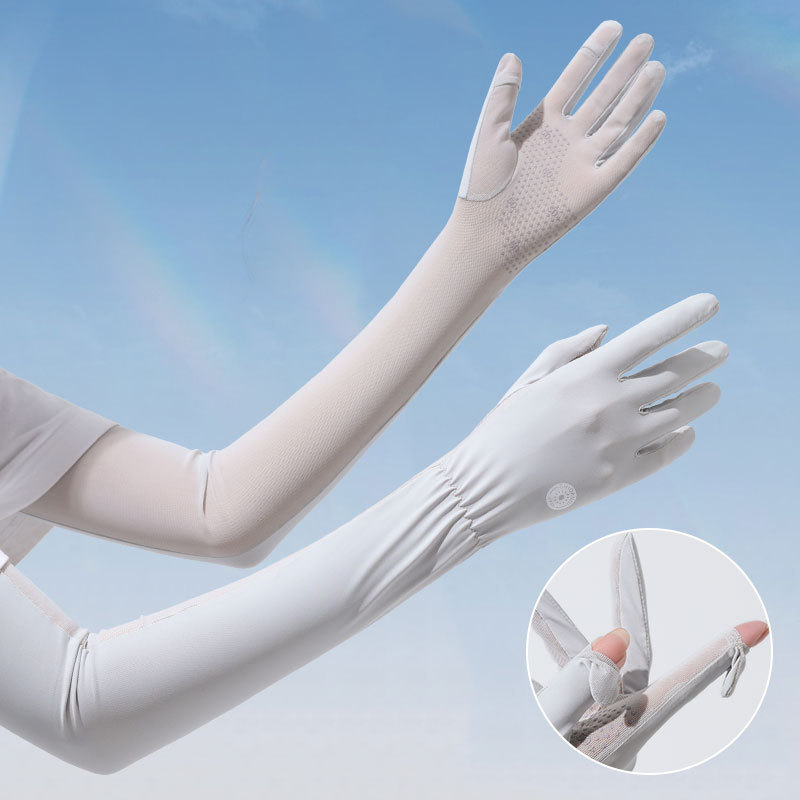 Sunscreen Sleeves Women's 228 Summer Outdoor Cycling Lightweight Breathable Original Yarn Anti-UV Touch Screen Ice Sleeves Sunscreen Gloves