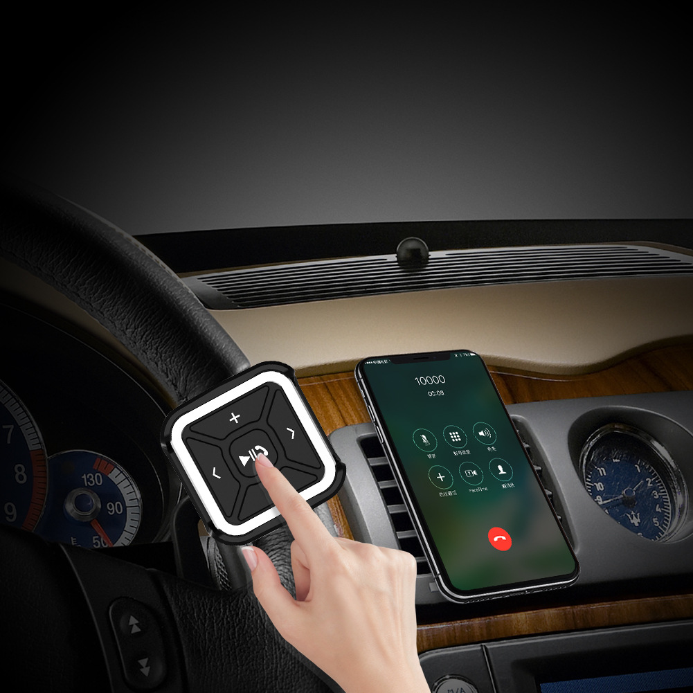 Bluetooth 5.0 multimedia button can answer and hang up the phone steering wheel music control button cross-border exclusive
