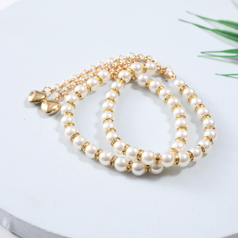 Equipped with installation material high heels anti-drop heel lace shoes around the ankle no-drop pearl anti-heel chain