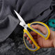 08A multi-functional household scissors stainless steel large two-color plastic handle kitchen shear student office scissors