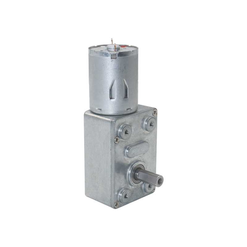 JGY370 high torque motor self-locking power wheel turbine worm 24v DC gear motor 12V low speed motor