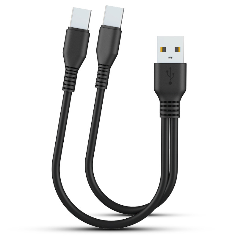 Suitable for 3A two-in-one data cable Apple Android Type-c one-to-two multi-function charging cable wholesale