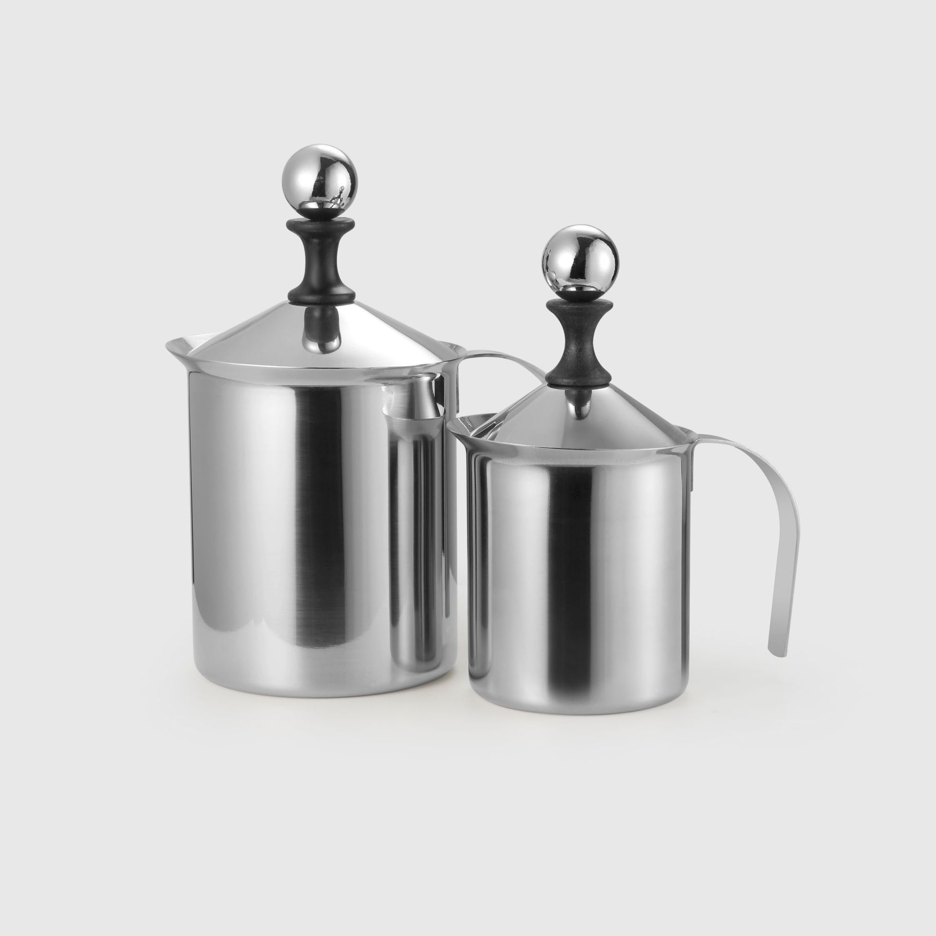Coffee utensils stainless steel milk frother manual milk frother cafe cappuccino stainless steel milk frother