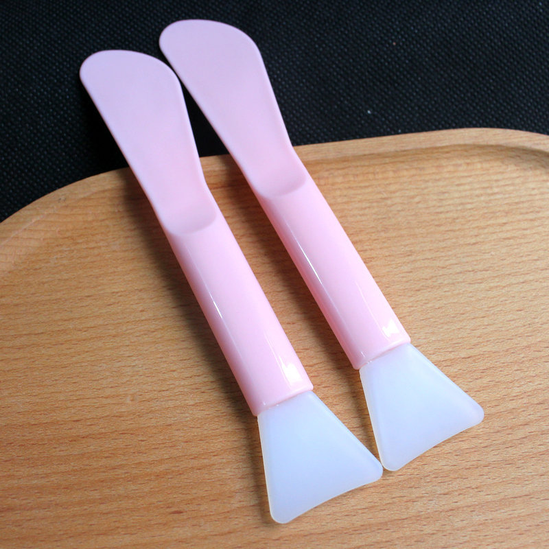 Makeup Mask Tool Double Head Silicone Brush Plate Scraper Mask Stick Mask Brush Soft Head Stirring Daubing Facial Scraper