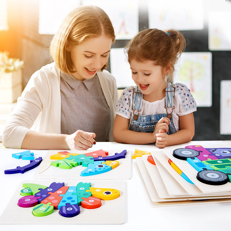 CPC cross-border three-dimensional puzzle children's three-dimensional dinosaur puzzle baby early education puzzle development animal puzzle wholesale