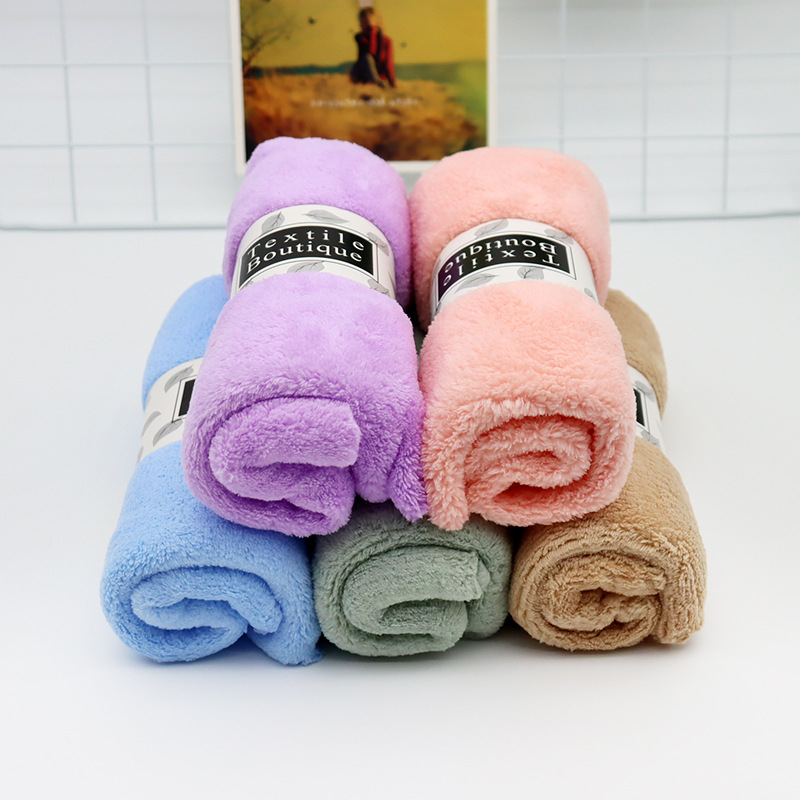 Household Adult Cotton Face Towel Unisex Soft Absorbent Towel Layless Thickened Large Face Towel