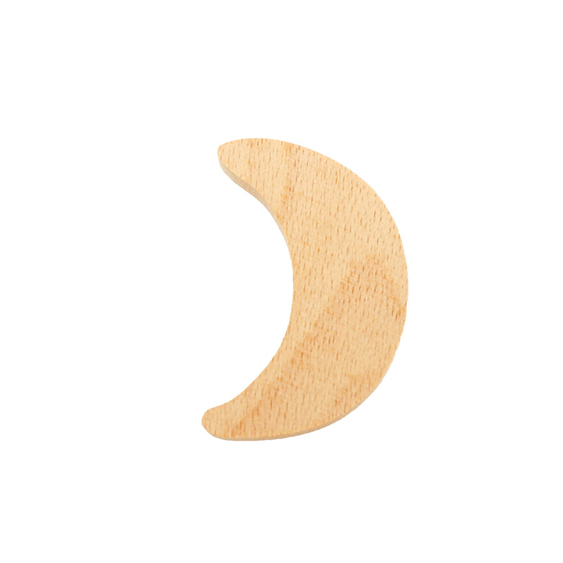 Creative Wooden Animal Star Hook Sticky Hook Solid Wood Scandinavian ins Style Wall Hanging Decorative Handle Clothes Hook