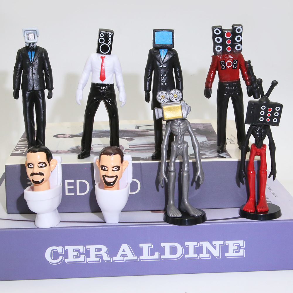 New cross-border Toilet Man VS surveillance Man camera man doll funny game model boy gift decoration