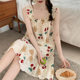Cute Outer Wear French Slip Skirt Pure Desire nis Style Pajamas Women's Summer Thin Sweet Loose Home Dress Nightgown
