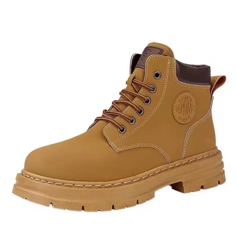 Martin boots men's new autumn and winter popular men's boots Korean style fashionable all-match lace-up high-top British style casual fashionable shoes