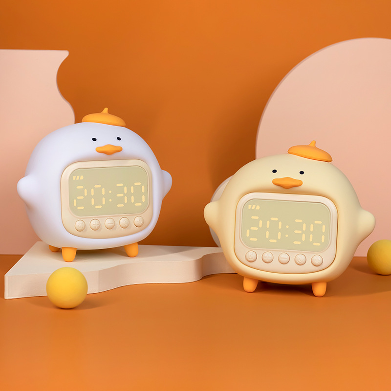 Hug Duck будильник ночник встроенный ночник со временем умные дети заряжают студентов творческое электронное время