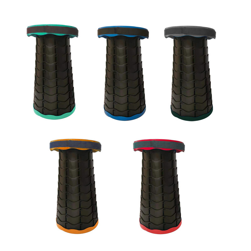 Outdoor Retractable Folding Stool Travel Camping Fishing Portable Stool Plastic Light Stool with Handle