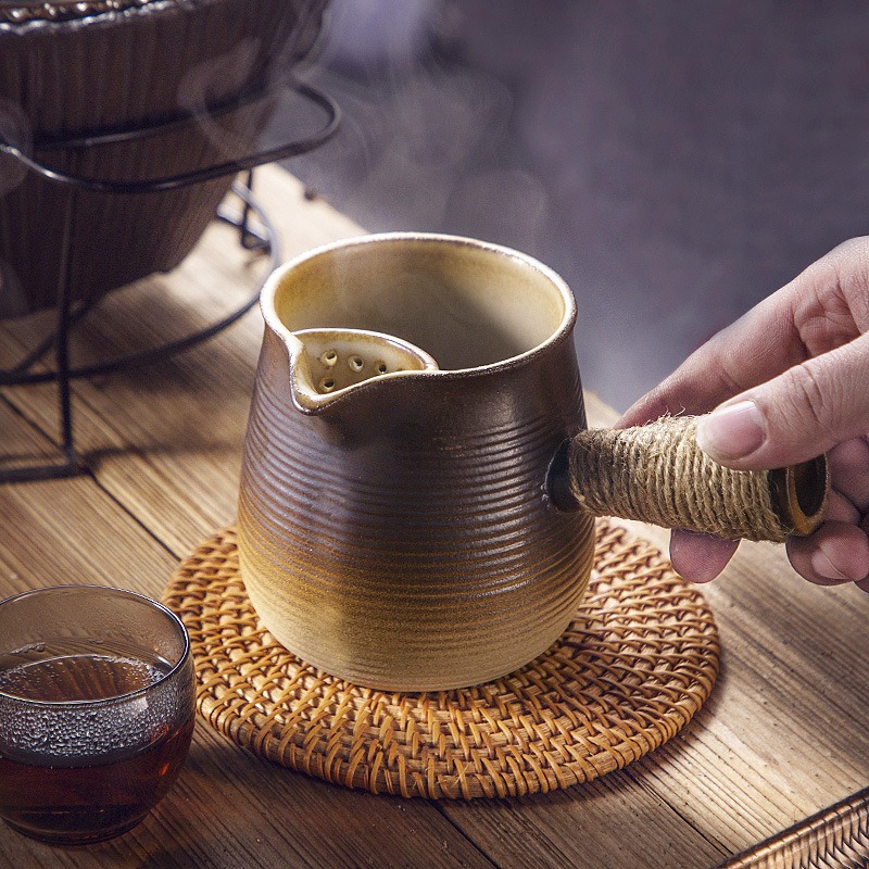 Pot Tea Tea cooker ceramic pot stove tea baking pot outdoor side handle teapot for old white tea