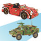 Children's wooden three-dimensional 3d jigsaw puzzle car model ornaments diy children's educational handmade men's toys stall wholesale
