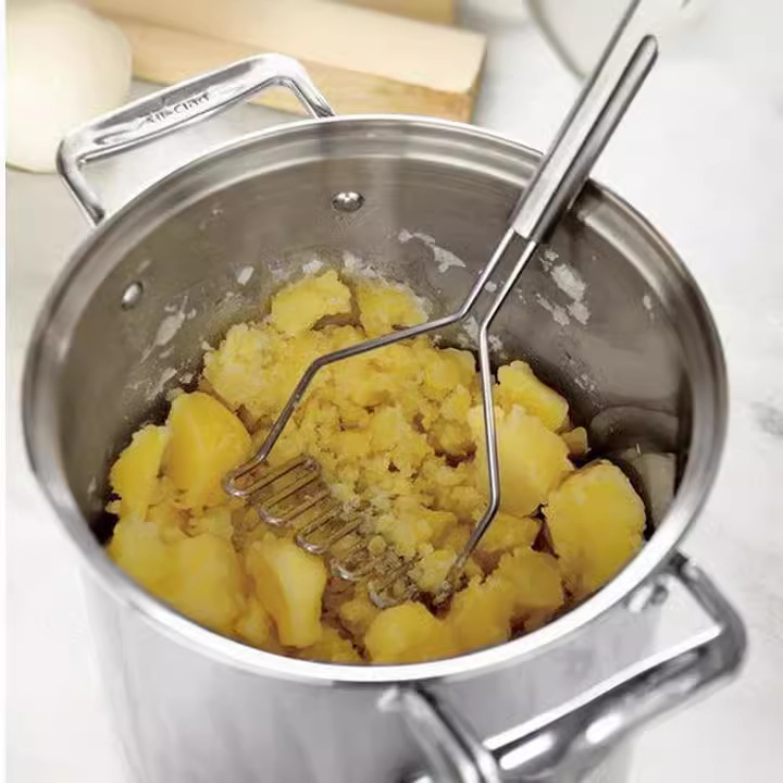 Cross-border stainless steel wave-shaped potato press mud press potato press potato Press