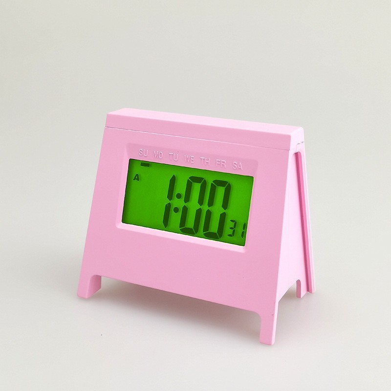 ins mini LCD student alarm clock new electronic clock smart desktop multi-function clock with luminous temperature calendar
