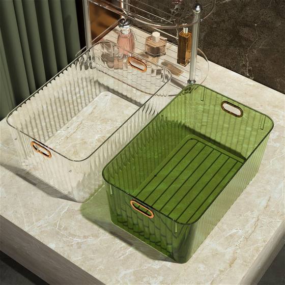 Light Luxury Desktop Cosmetics Storage Box Dormitory Home Mask Skin Care Jewelry Acrylic Large Capacity Storage Basket