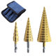Hexagon shank pagoda drill bit high speed steel titanium plated step drill reaming tool hole opener wholesale step drill set